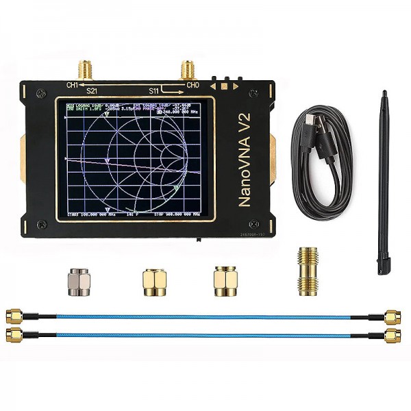 NanoVNA S-A-A-2 V2 Vector Network Analyzer 50KHz~3GHz MF HF VHF UHF Antenna Analyzer 3.2 inch Nano VNA Standing Wave