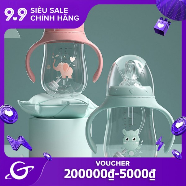 Bình Sữa Cho Bé 8Oz/240Ml Bình Sữa Cho Bé Chống Rơi Chống Tim Chất Lượng Cao