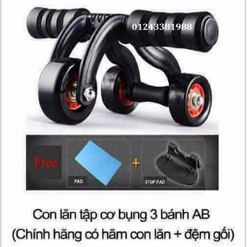 Con lăn tập bụng bánh kèm thảm