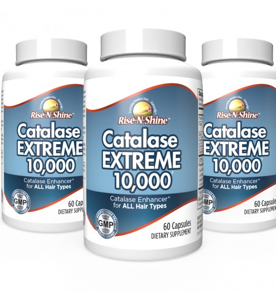 Catalase Extreme 10,000 3 Month Supply Catalase Enzyme Hair Supplement with 10,000 IU's of Catalase, Saw Palmetto, FoTi, Biotin, PABA, and More...