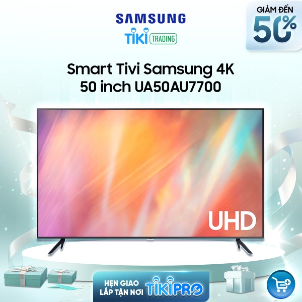 Smart Tivi Samsung 4K 50 inch UA50AU7700