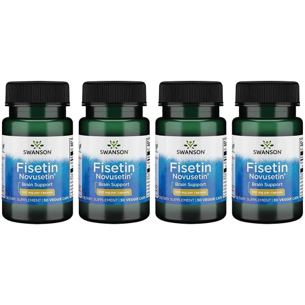 Swanson Fisetin Molecularly Similar to Apigenin, Luteolin, and Quercetin 100 Milligrams 30 Veg Capsules