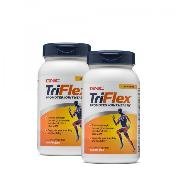 GNC TriFlex |Targeted Joint, Bone & Cartilage Health Supplement with Glucosamine Chondroitin & MSM |Support Mobility & Flexibility | Twin Pack (2 x...