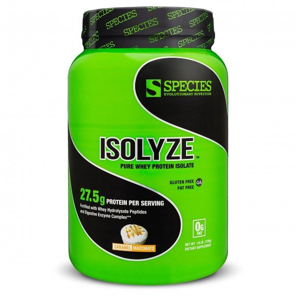 Species Nutrition Isolyze Whey Protein Powder, 100% Whey Isolate Protein, Whey Protein for Muscle Building, 27.5g Protein Per Scoop, No Sugar & Low...