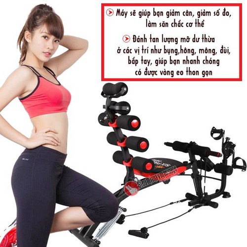 Máy tập new six pack care đạp chân tặng kèm đĩa xoay eo