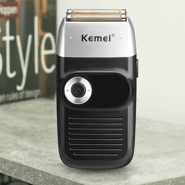 Kemei KM-2026 Portable 2-in-1 USB Electric Shaver Men Razor Beard Trimmer Hair Clipper