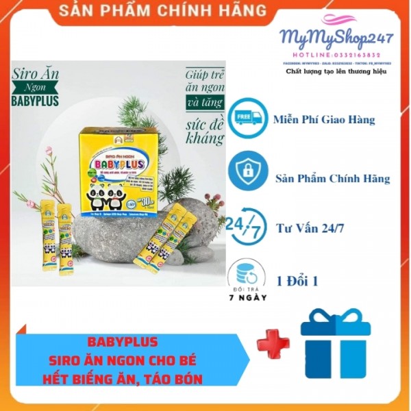 Siro ăn ngon baby plus chính hãng ✅ [HẾT BIẾNG ĂN - TÁO BÓN - ỐM VẶT- ĐỀ KHÁNG KÉM]✅ [ ] baby plus siro ăn ngon