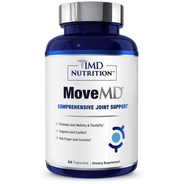 1MD Nutrition MoveMD - Joint Health Supplement - Doctor Formulated | with Collagen, Astaxanthin, and More | 30 Capsules