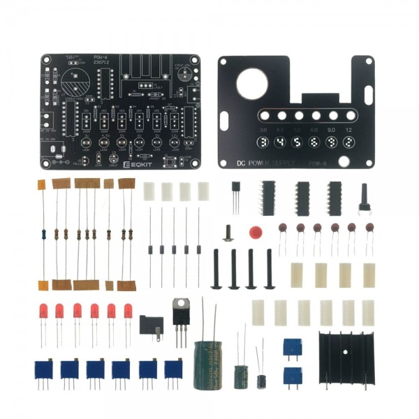 EQKIT CNC Regulated Power Supply Kit Adjustable with Voltage Indication Electronic DIY Production