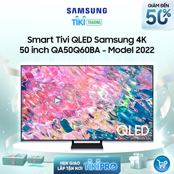 Smart Tivi QLED Samsung 4K 50 inch QA50Q60BA - Model 2022