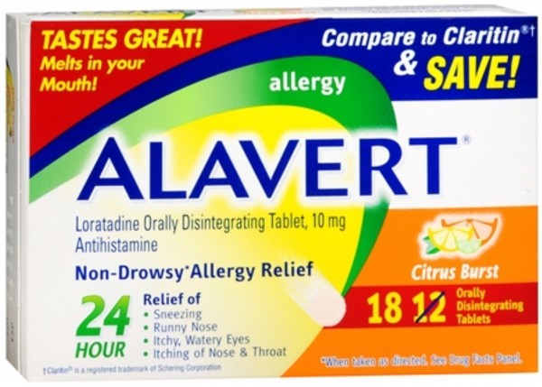 Alavert 24 Hour Orally Disintegrating Tablets Citrus Burst 18 Tablets (Pack of 4)