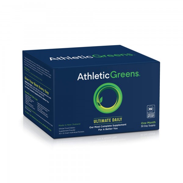 Athletic Greens Ultimate Daily, Whole Food Sourced All in One Greens Supplement, Superfood Powder, Gluten Free, Vegan and Keto Friendly, NSF Certif...