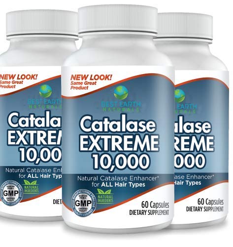 Catalase Extreme 10,000 3 Month Supply Catalase Enzyme Hair Supplement with 10,000 iu's of Catalase, Saw Palmetto, FoTi, Biotin, Paba, and More...