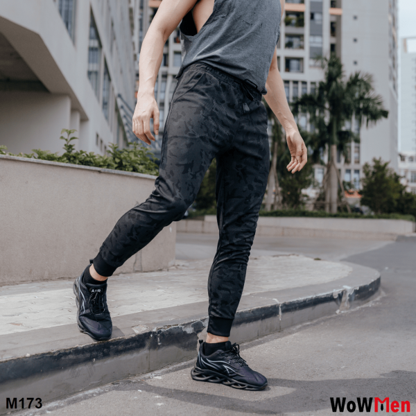 [HCM]Quần Jogger Nam Thun Rằn Ri Đen Xám Dạo Phố Thể Thao Gym Fitness Yoga Cao Cấp - M173