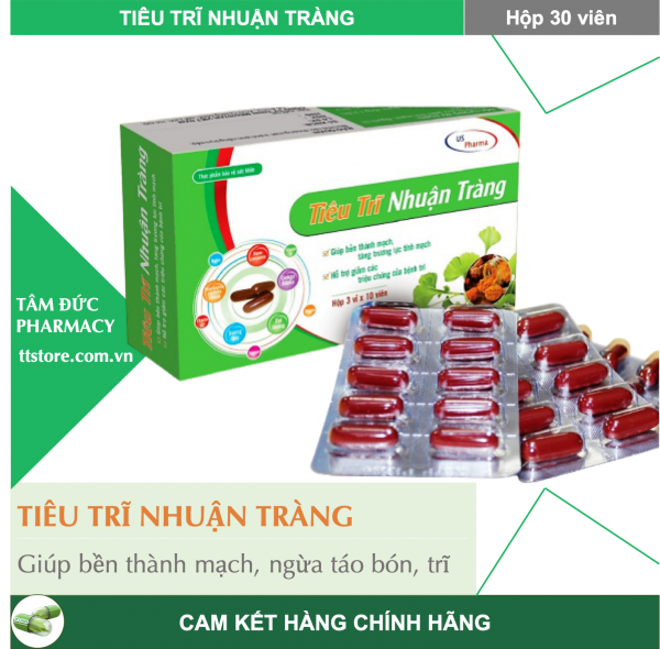 TIÊU TRĨ NHUẬN TRÀNG [Hộp 30 viên] - Xua tan nỗi lo cho người bệnh trĩ