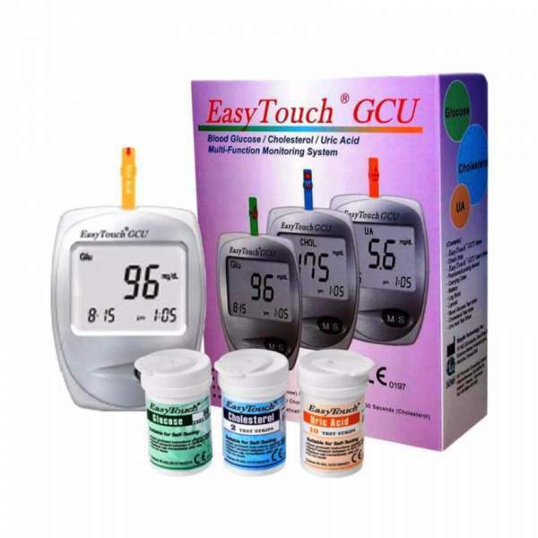 MÁY ĐO 3 CHỨC NĂNG GUT - MỠ-ĐƯỜNG HUYẾT EASY TOUCH GCU