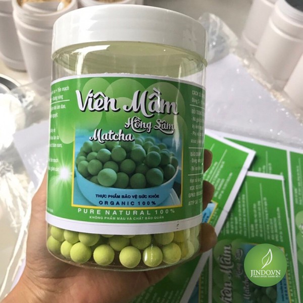 1kg Viên Mầm đậu nành hồng sâm Matcha -  2T937